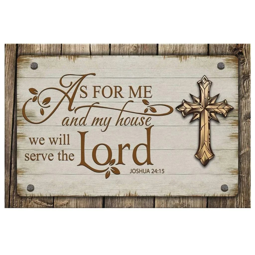 as for me and my house canvas farmhouse style joshua 24 15 wall art (Landscape)