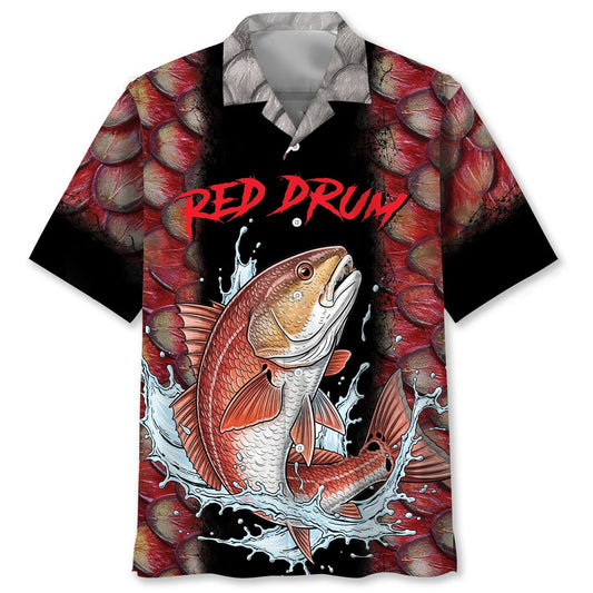 Big Redfish on Tiny Lure Hawaiian Shirt