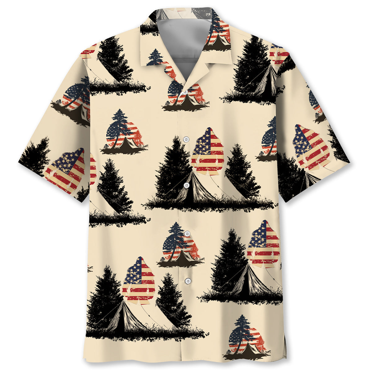 Bigfoot Camping Usa Vintage Hawaiian Shirt
