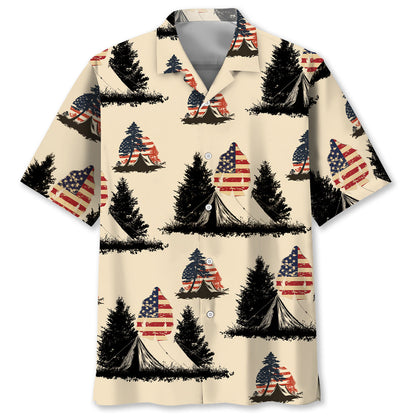 Bigfoot Camping Usa Vintage Hawaiian Shirt