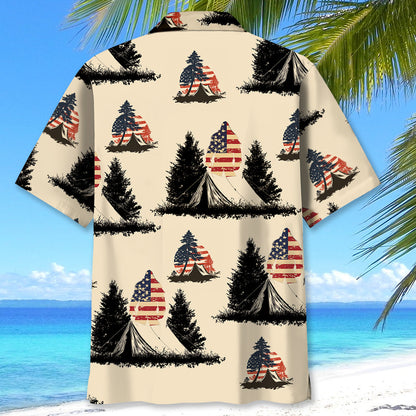 Bigfoot Camping Usa Vintage Hawaiian Shirt