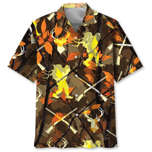 Bigfoot Deer Hunting Hawaiian Shirt