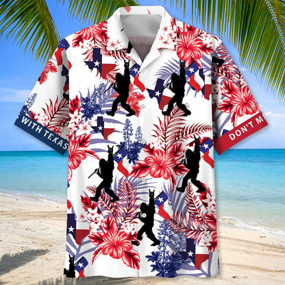 Bigfoot Don T Mess with Texas Hawaiian Shirt