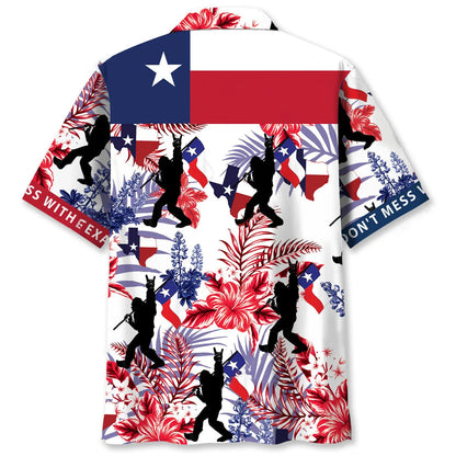 Bigfoot Don T Mess with Texas Hawaiian Shirt