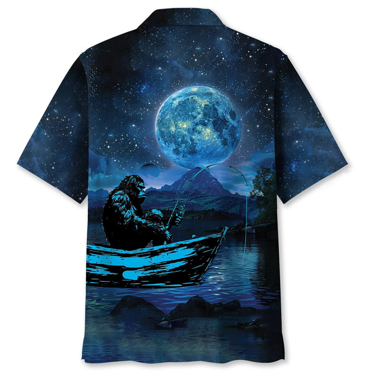 Bigfoot Fishing Relax Hawaiian Shirt