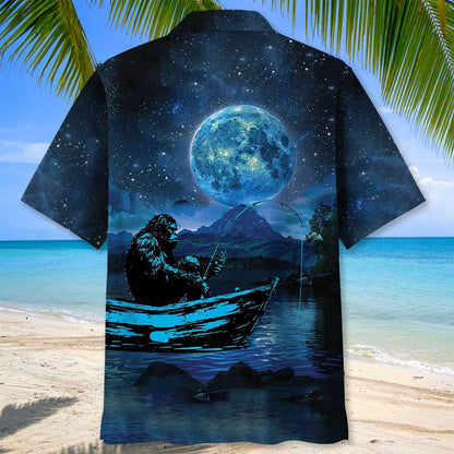 Bigfoot Fishing Relax Hawaiian Shirt