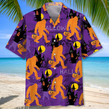 Bigfoot Happy Halloween Hawaiian Shirt