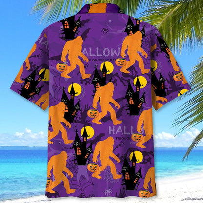 Bigfoot Happy Halloween Hawaiian Shirt