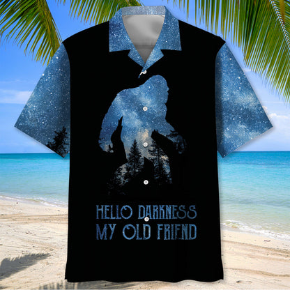 Bigfoot Hello Darkness Hawaiian Shirt