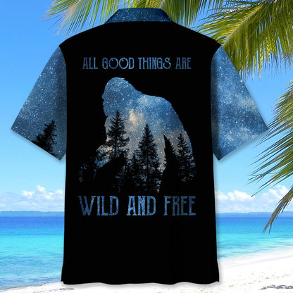 Bigfoot Hello Darkness Hawaiian Shirt
