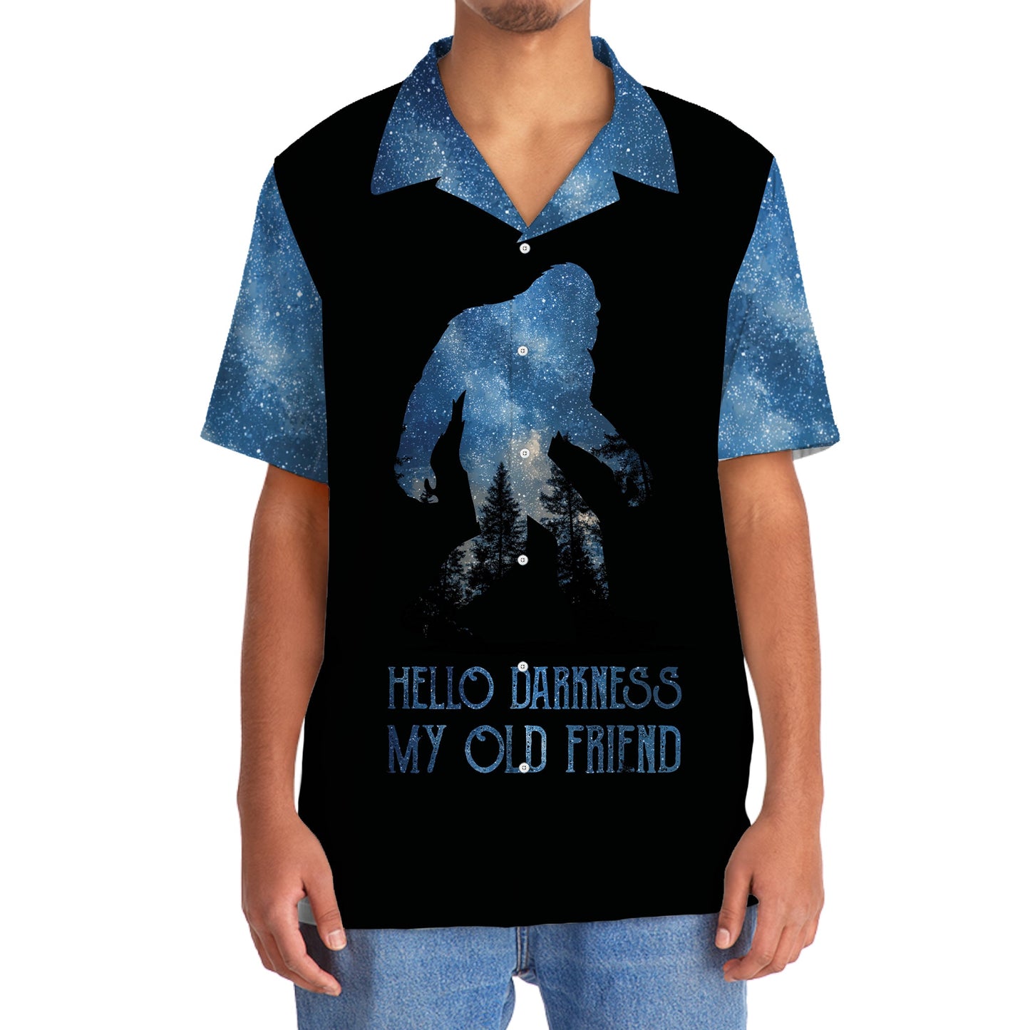 Bigfoot Hello Darkness Hawaiian Shirt