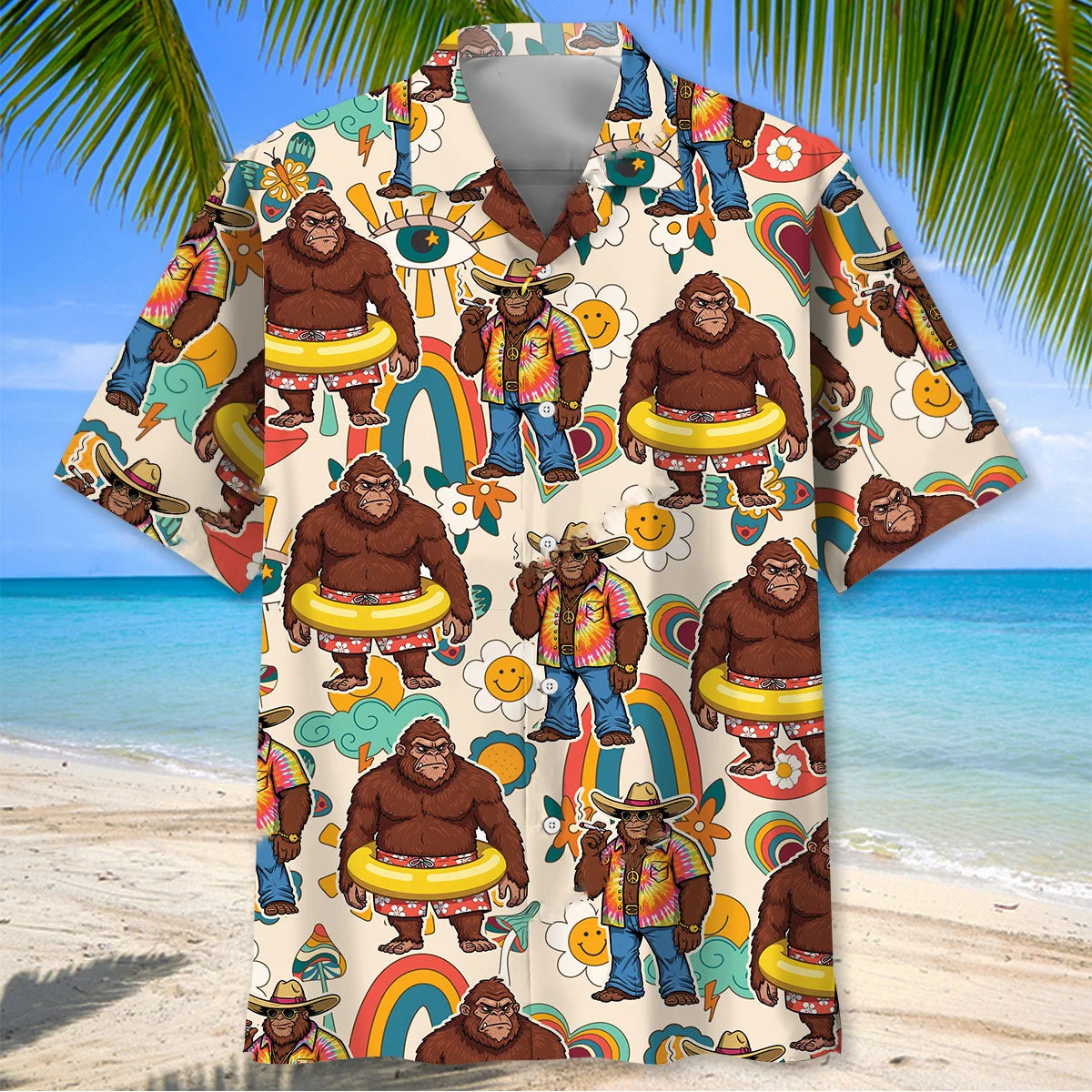 Bigfoot Hippie Soul Hawaiian Shirt