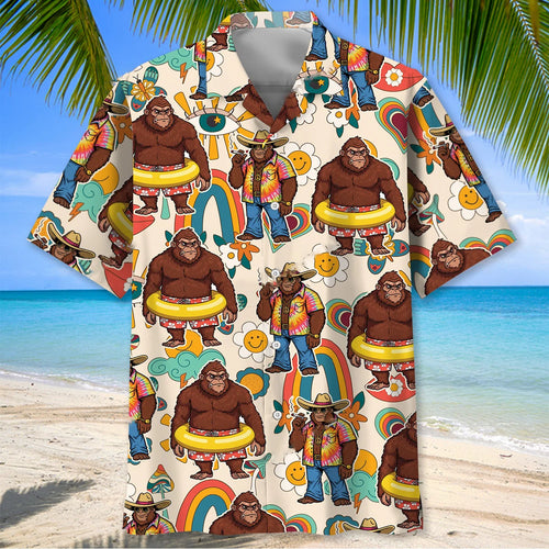 Bigfoot Hippie Soul Hawaiian Shirt