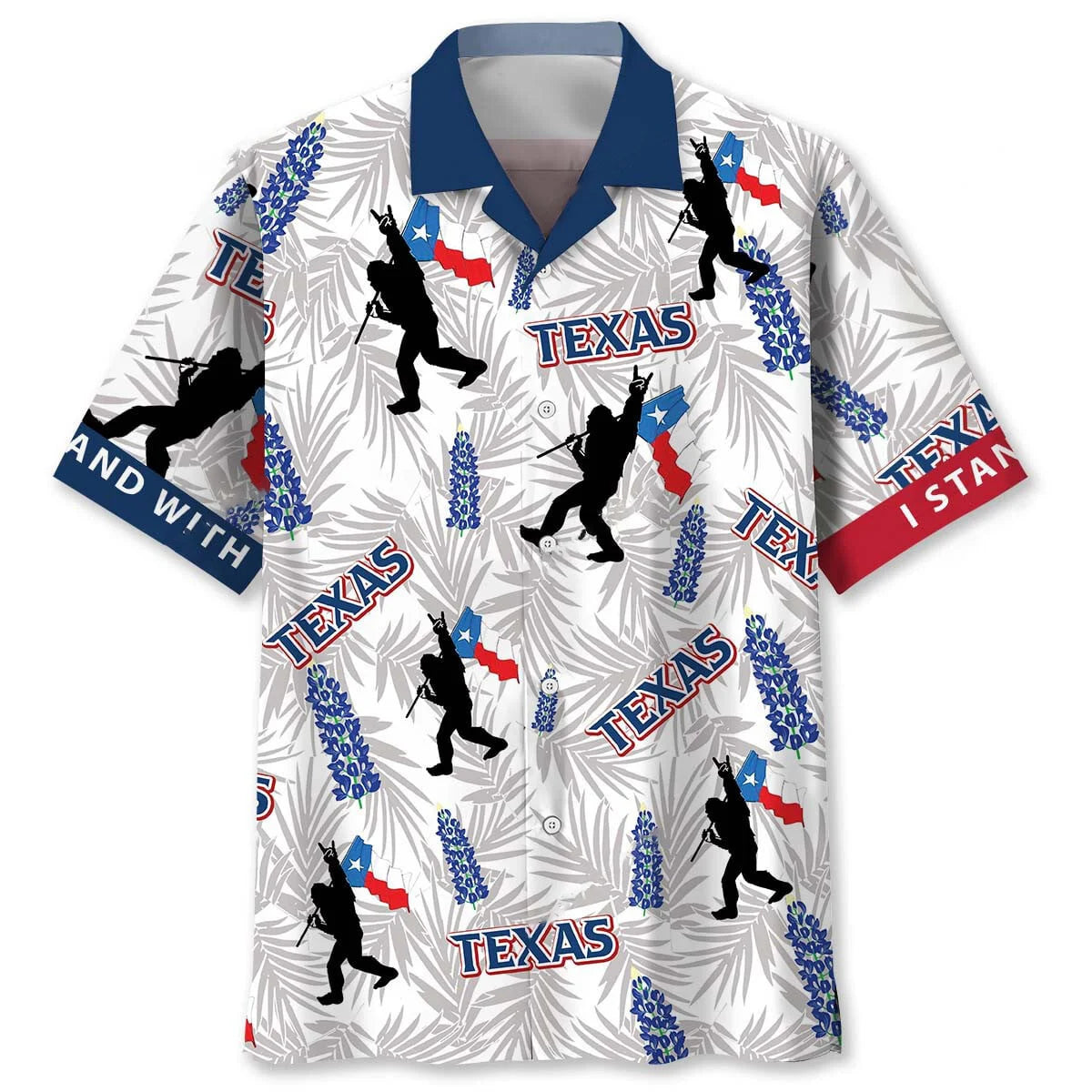 Bigfoot I Stand with Texas Hawaiian Shirt