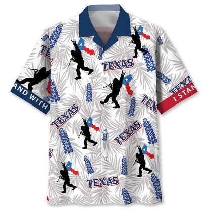 Bigfoot I Stand with Texas Hawaiian Shirt