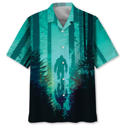 Bigfoot Into the Forest Hawaiian Shirt