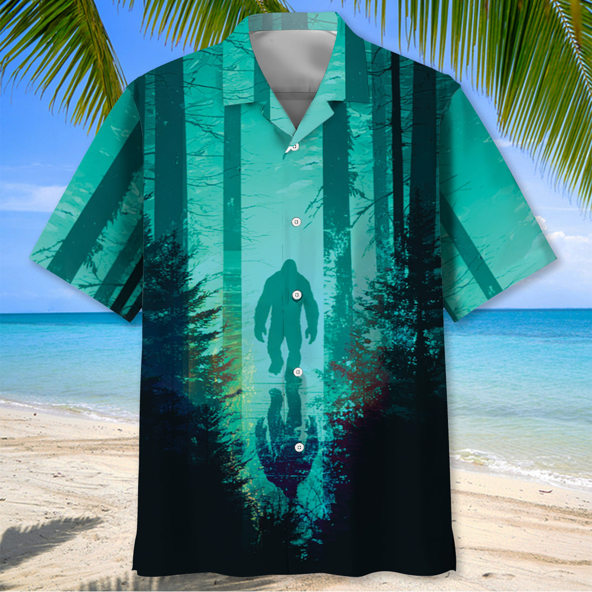 Bigfoot Into the Forest Hawaiian Shirt