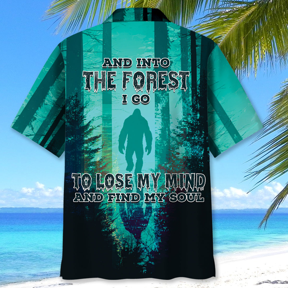 Bigfoot Into the Forest Hawaiian Shirt