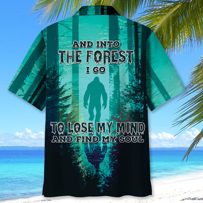 Bigfoot Into the Forest Hawaiian Shirt