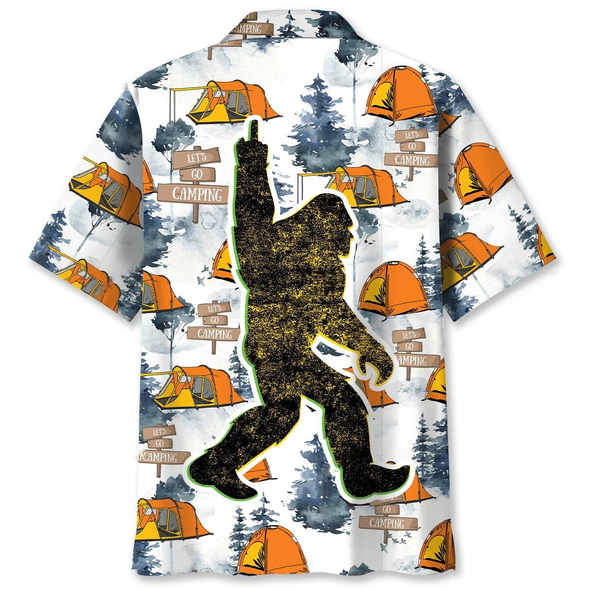 Bigfoot Let S Go Camping Hawaiian Shirt
