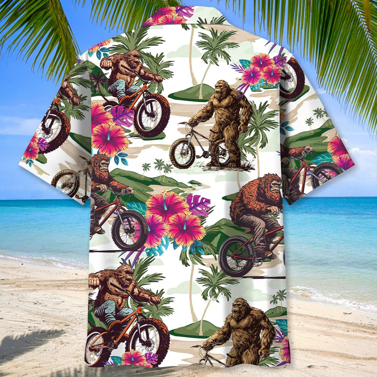 Bigfoot Mountain Bike Summer Hawaiian Shirt