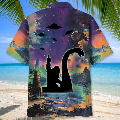 Bigfoot Nessie Night Hawaiian Shirt