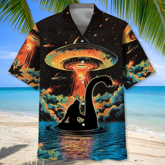 Bigfoot Nessie Ufo Hawaiian Shirt