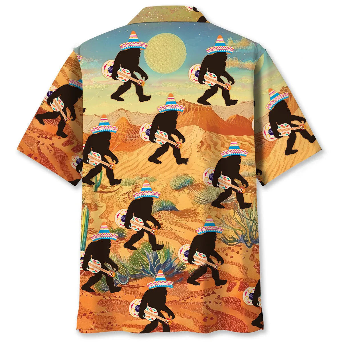 Bigfoot Sasquatch Poncho Desert Hawaiian Shirt