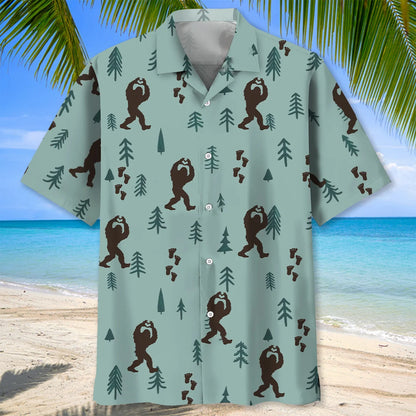 Bigfoot Silhouette Hawaiian Shirts