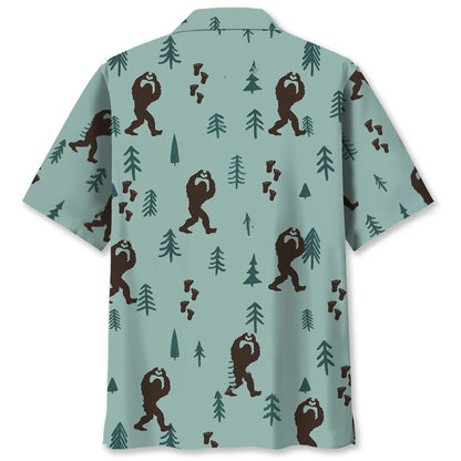 Bigfoot Silhouette Hawaiian Shirts