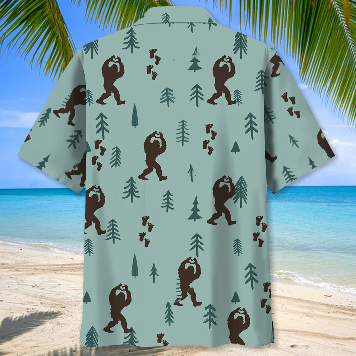 Bigfoot Silhouette Hawaiian Shirts
