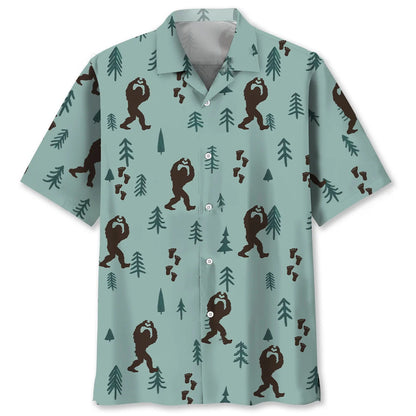 Bigfoot Silhouette Hawaiian Shirts