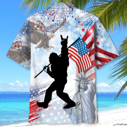 Bigfoot Usa Hawaiian Shirt