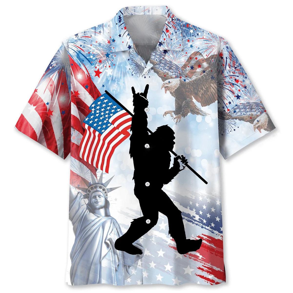 Bigfoot Usa Hawaiian Shirt