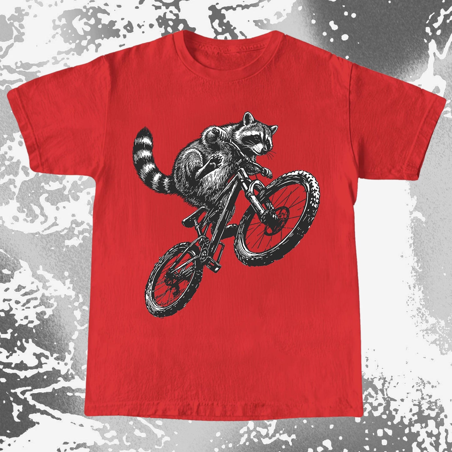 Raccoon Riding Bike Funny Cycling Shirt, funny meme tee gift (view 9)