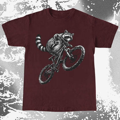 Raccoon Riding Bike Funny Cycling Shirt, funny meme tee gift (view 8)