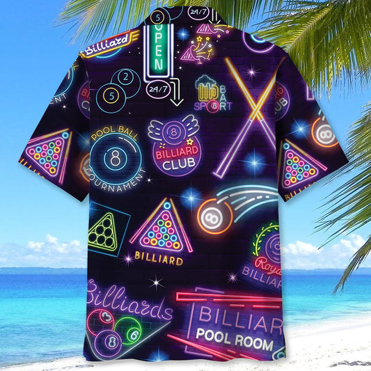 Billiard Neon Hawaiian Shirt