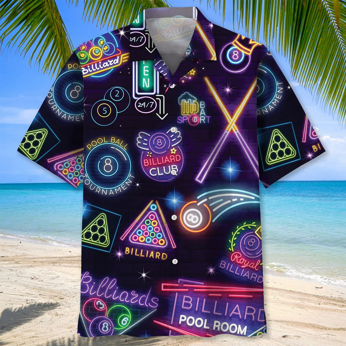 Billiard Neon Hawaiian Shirt