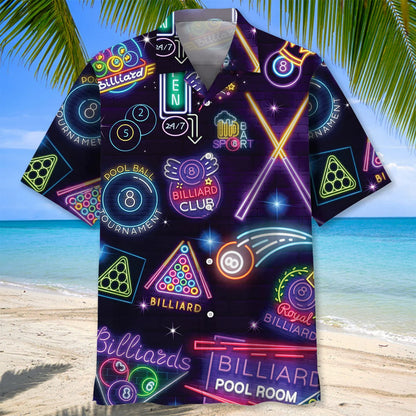 Billiard Neon Hawaiian Shirt
