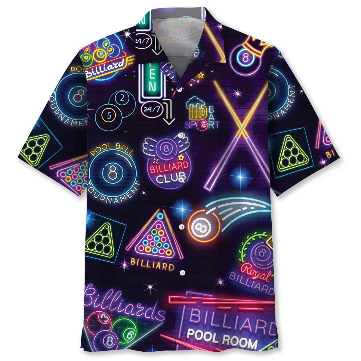 Billiard Neon Hawaiian Shirt