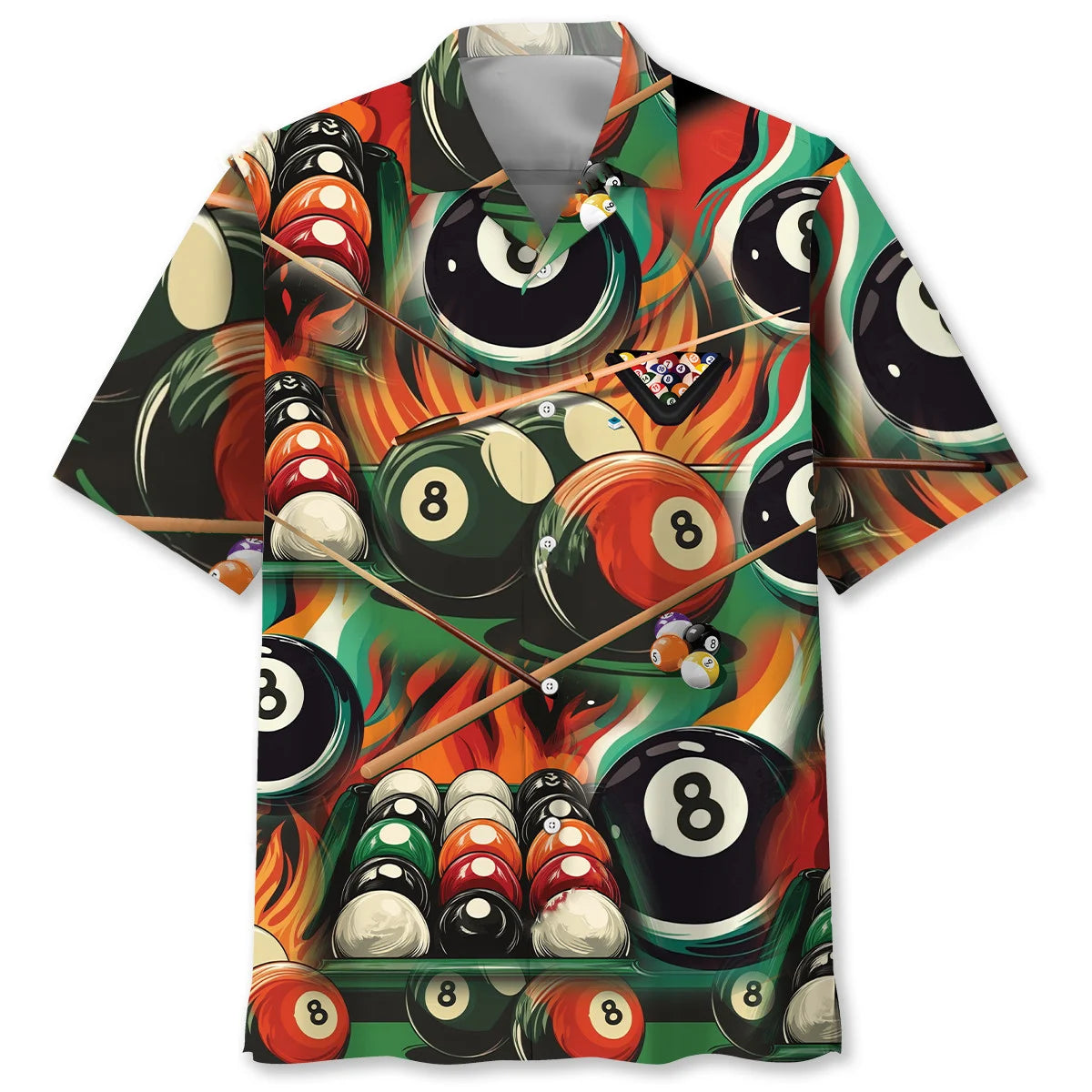 Billiards Retro Poster Hawaiian Shirt
