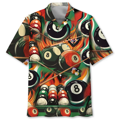 Billiards Retro Poster Hawaiian Shirt