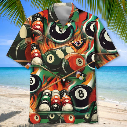 Billiards Retro Poster Hawaiian Shirt