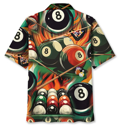 Billiards Retro Poster Hawaiian Shirt