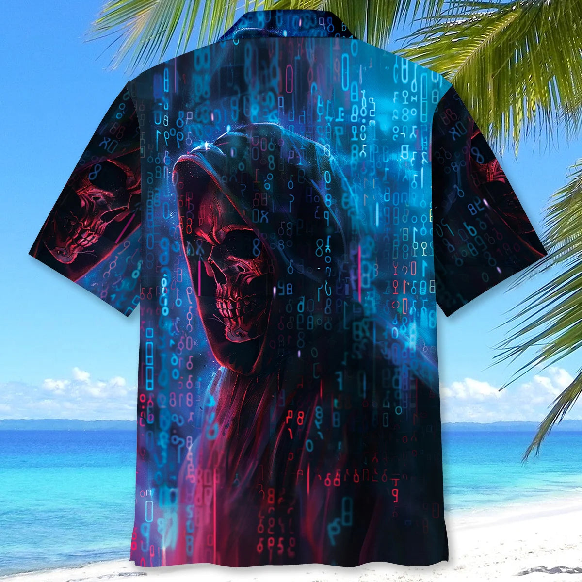 Binary Skull Hawaiian Shirt