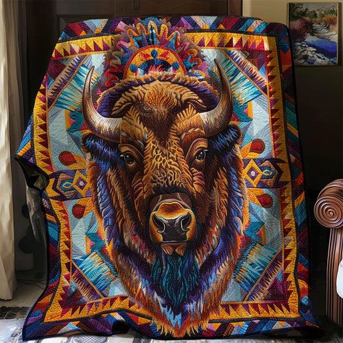 Bison Quilt Blanket