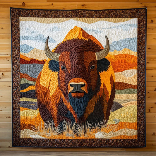 Bison's Majesty Quilt Blanket