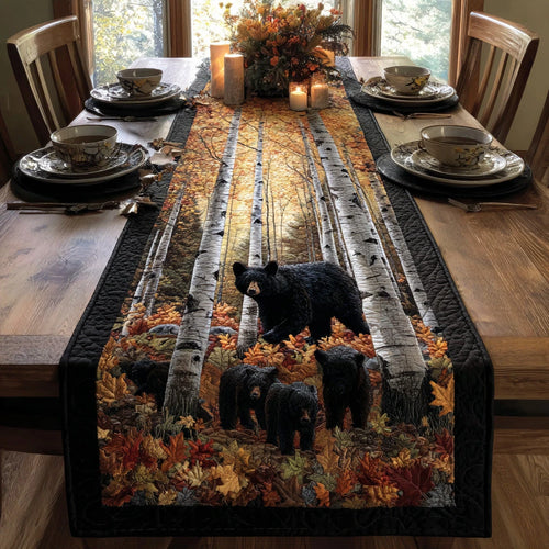 Black Bear Quilted Table Runner