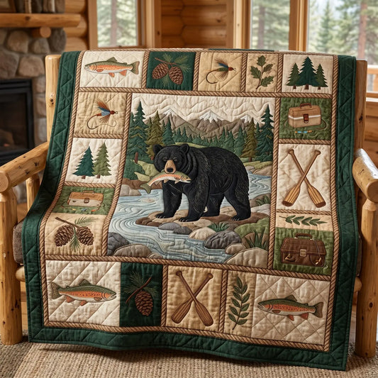 Black Bear Quilt Blanket