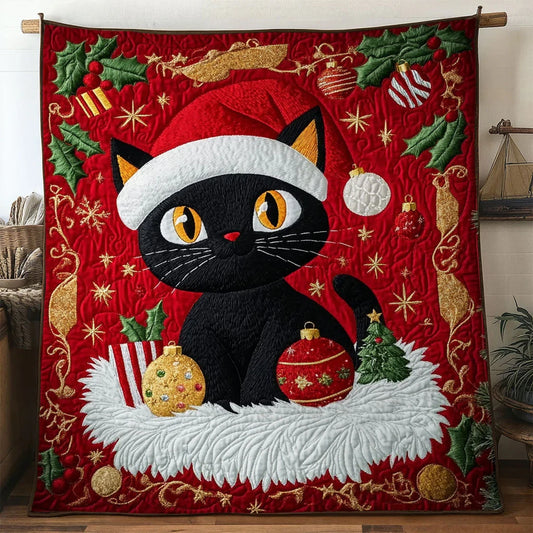 Black Cat Bliss Quilt Blanket